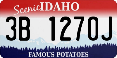 ID license plate 3B1270J