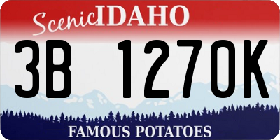 ID license plate 3B1270K