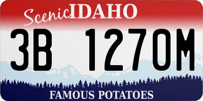 ID license plate 3B1270M