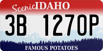 ID license plate 3B1270P
