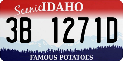ID license plate 3B1271D