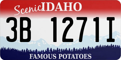 ID license plate 3B1271I