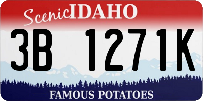 ID license plate 3B1271K