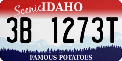 ID license plate 3B1273T