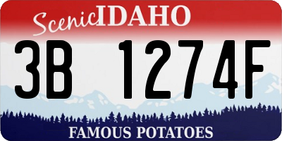 ID license plate 3B1274F