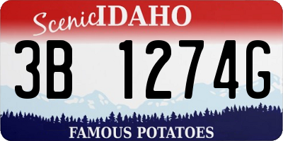 ID license plate 3B1274G