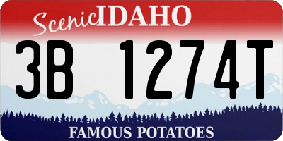 ID license plate 3B1274T