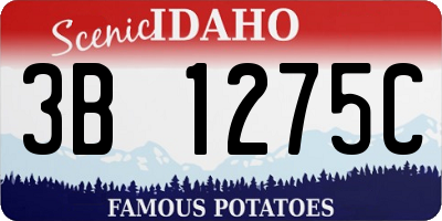 ID license plate 3B1275C