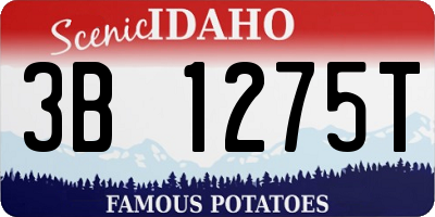 ID license plate 3B1275T