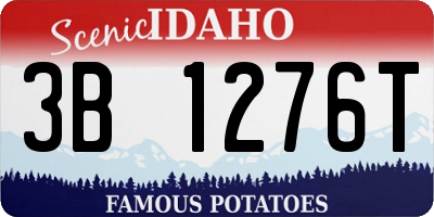 ID license plate 3B1276T