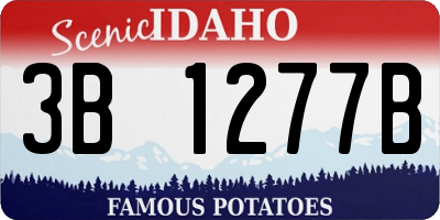 ID license plate 3B1277B