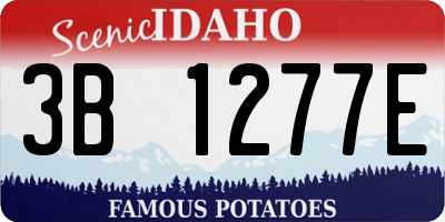 ID license plate 3B1277E