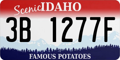ID license plate 3B1277F