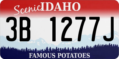 ID license plate 3B1277J
