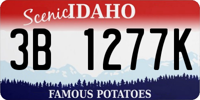 ID license plate 3B1277K