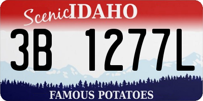 ID license plate 3B1277L