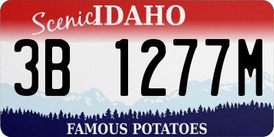 ID license plate 3B1277M
