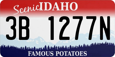 ID license plate 3B1277N