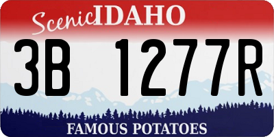 ID license plate 3B1277R
