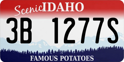 ID license plate 3B1277S