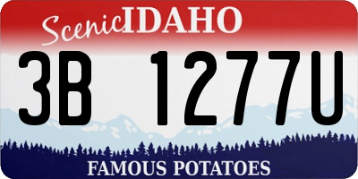 ID license plate 3B1277U