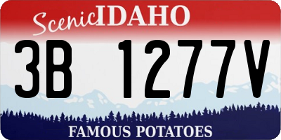 ID license plate 3B1277V