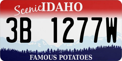 ID license plate 3B1277W