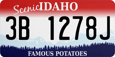 ID license plate 3B1278J