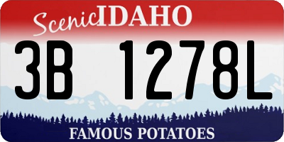 ID license plate 3B1278L