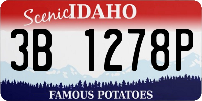 ID license plate 3B1278P