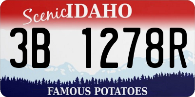 ID license plate 3B1278R