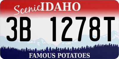 ID license plate 3B1278T