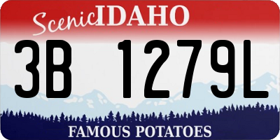 ID license plate 3B1279L