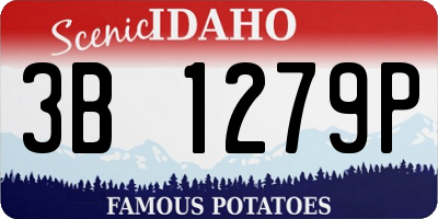 ID license plate 3B1279P