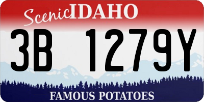 ID license plate 3B1279Y