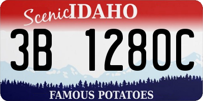 ID license plate 3B1280C