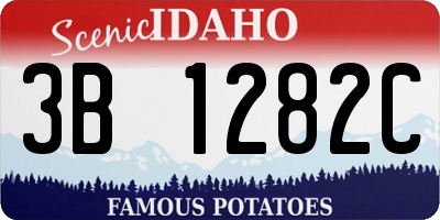 ID license plate 3B1282C
