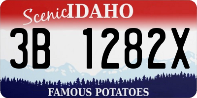 ID license plate 3B1282X