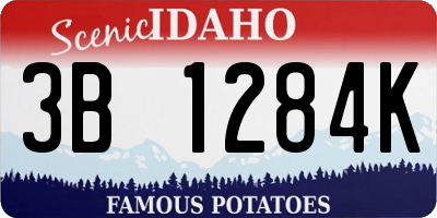 ID license plate 3B1284K