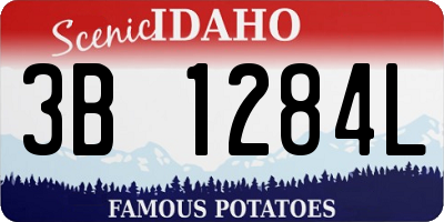 ID license plate 3B1284L