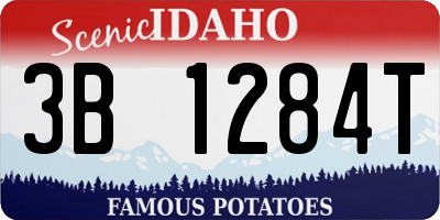 ID license plate 3B1284T
