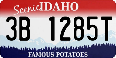 ID license plate 3B1285T