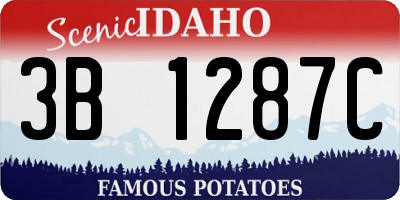 ID license plate 3B1287C