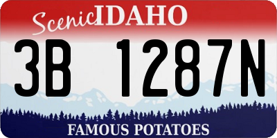 ID license plate 3B1287N