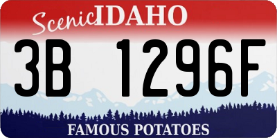 ID license plate 3B1296F