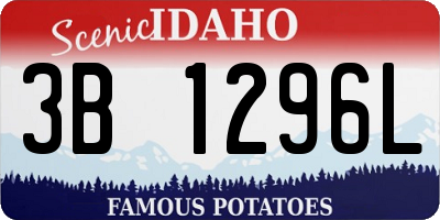 ID license plate 3B1296L