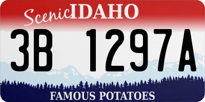 ID license plate 3B1297A