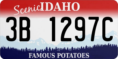 ID license plate 3B1297C