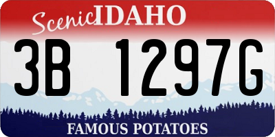 ID license plate 3B1297G
