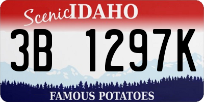 ID license plate 3B1297K